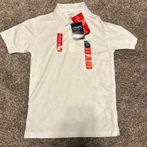 Chaps white boys uniform polo size M 10/12